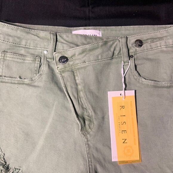 NWT ALIYAH RISEN SHORTS - OLIVE Sz Large - Picture 5 of 13